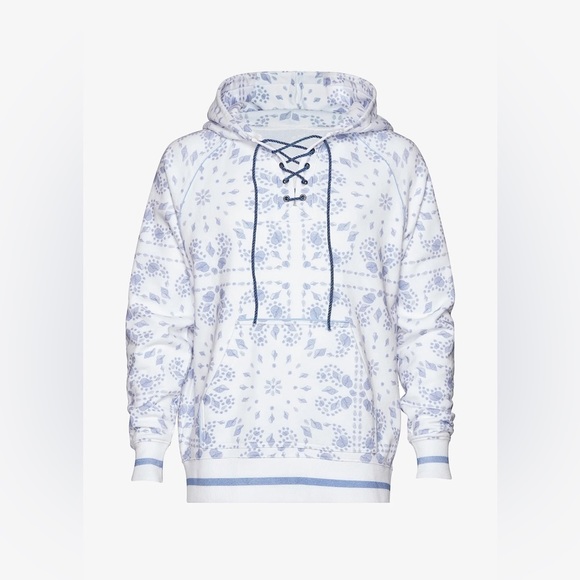 SEROYA Unisex Foster Bandana Printed Purple Hoodie NEW - Picture 2 of 6